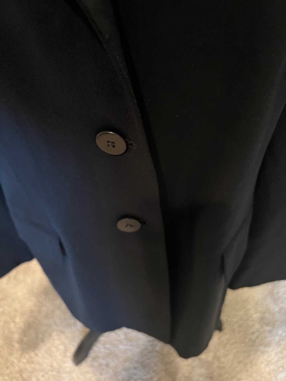 Black Classic Single-Breasted Women's Blazer 100% Wool - Picture 2 of 8